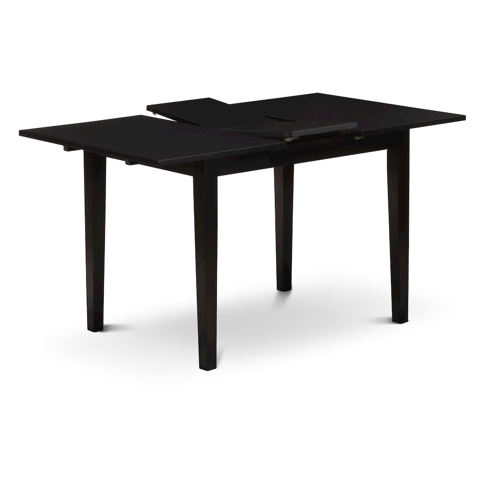 5 Piece Dining Set Consists of a Rectangle Wooden Table with Butterfly Leaf