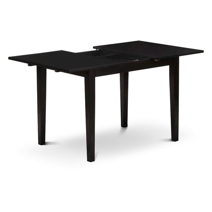 5 Piece Dining Set Consists of a Rectangle Wooden Table with Butterfly Leaf