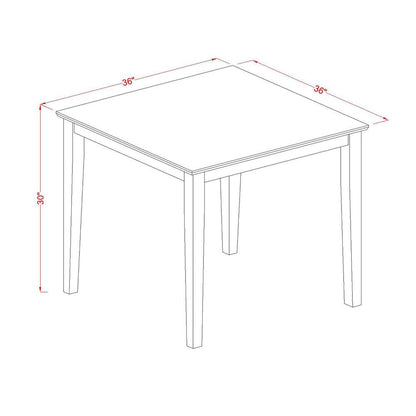 3  Pc  Dinette  Table  set  with  a  Dining  Table  and  2  Dining  Chairs  in  Mahogany