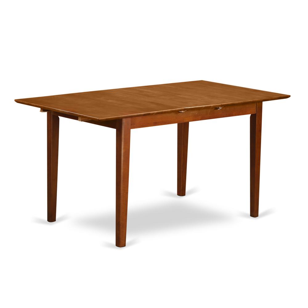 PSPO5-SBR-C 5 Pc small Kitchen Table set Table with Leaf and 4 Dining Chairs