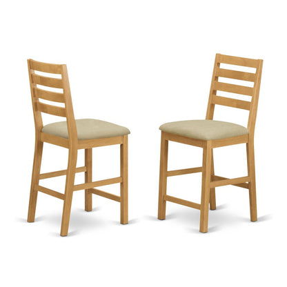 YACF3-OAK-C 3 PC counter height set - counter height Table and 2 dinette Chairs.