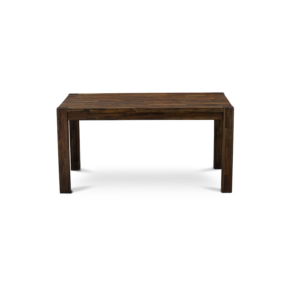 7 Piece Modern Dining Set Contains a Rectangle Rustic Wood Kitchen Table