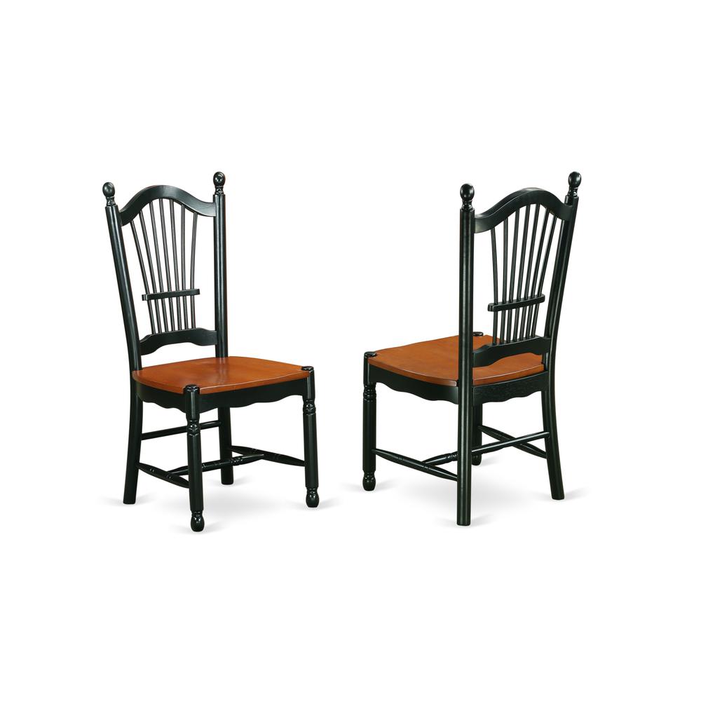 Dining Room Set Black & Cherry, PLDO5-BCH-W
