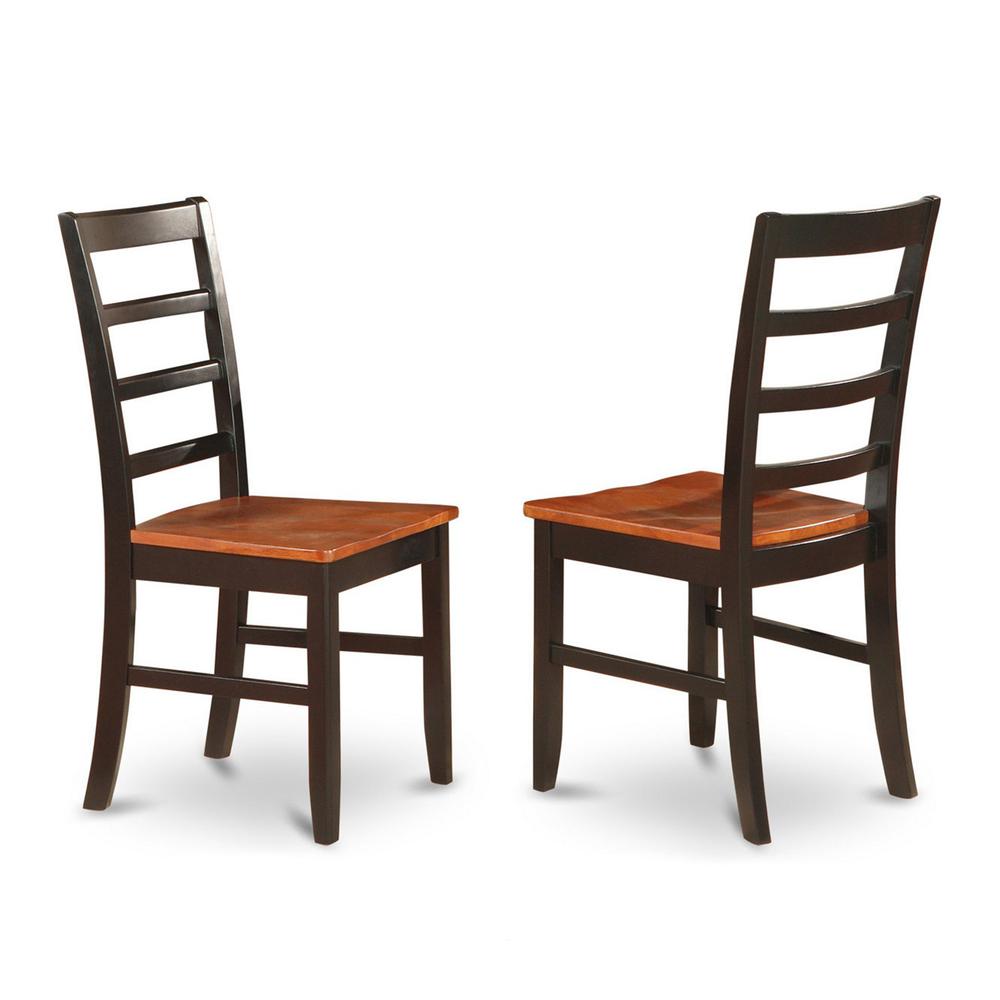 5  Pc  set  with  a  Round  Dinette  Table  and  4  Leather  Kitchen  Chairs  in  Black  and  Cherry