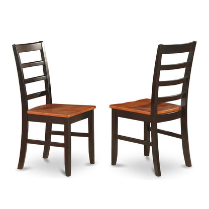 5  Pc  set  with  a  Round  Dinette  Table  and  4  Leather  Kitchen  Chairs  in  Black  and  Cherry