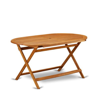Wooden Patio Set Natural Oil, DICM7CWNA