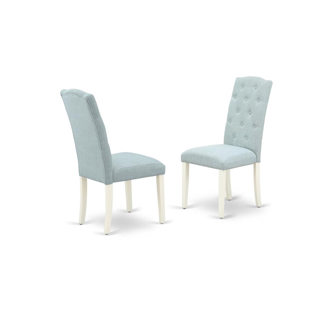 Dining Room Set Linen White, SUCE5-LWH-15