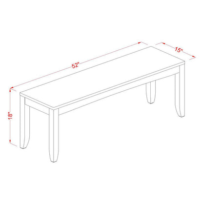 6  PC  Dining  Table  with  bench-Table  with  Leaf  and  4  Kitchen  Dining  Chairs  Plus  Bench