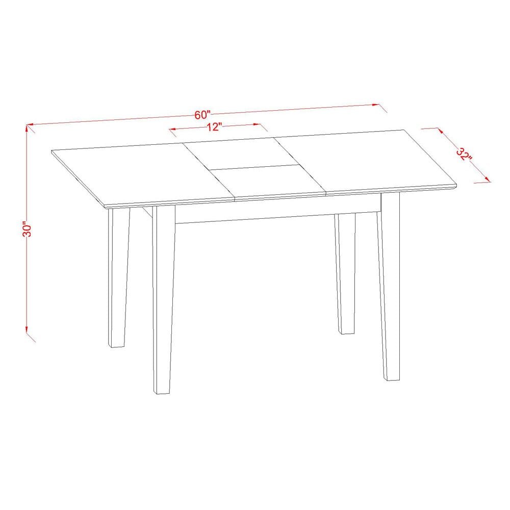 5  Pc  Kitchen  Table  with  bench  -Tables  with  2  Dining  Chairs  and  2  Benches