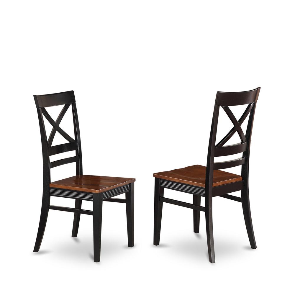5  Pc  Table  set  with  a  Dining  Table  and  4  Dining  Chairs  in  Black  and  Cherry