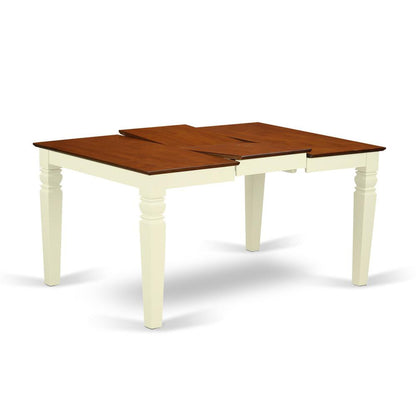 5  Pc  Kitchen  table  set  with  a  Dinning  Table  and  4  Wood  Dining  Chairs  in  Buttermilk  and  Cherry