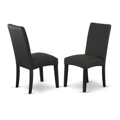 7 piece kitchen table set of a wooden table and 6 upholstered chairs