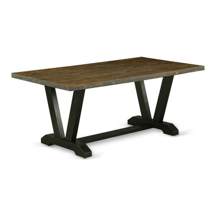 9-Piece Kitchen Table Set - 8 Parson Chairs and a Rectangular Kitchen Table Hardwood Structure