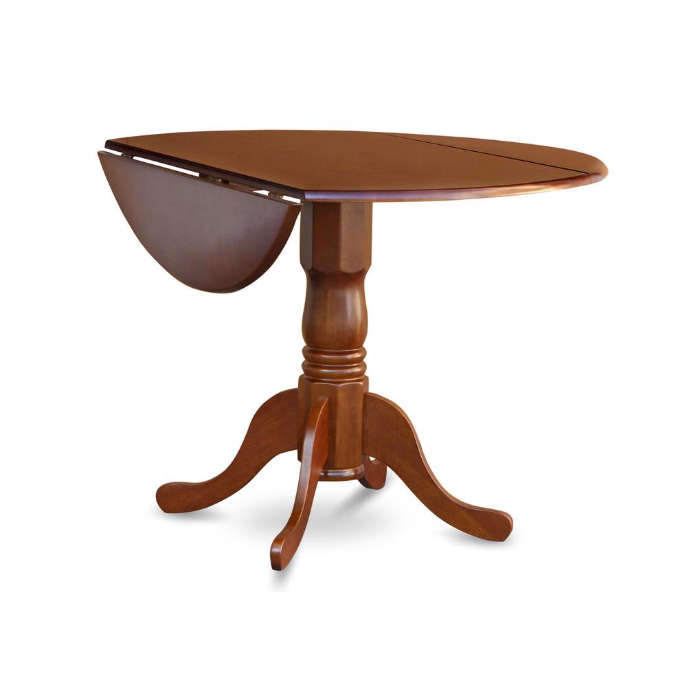 DLPL3-BMK-C 3 PC Kitchen Table set-Dining Table and 2 Wooden Kitchen Chairs in Buttermilk and Cherry