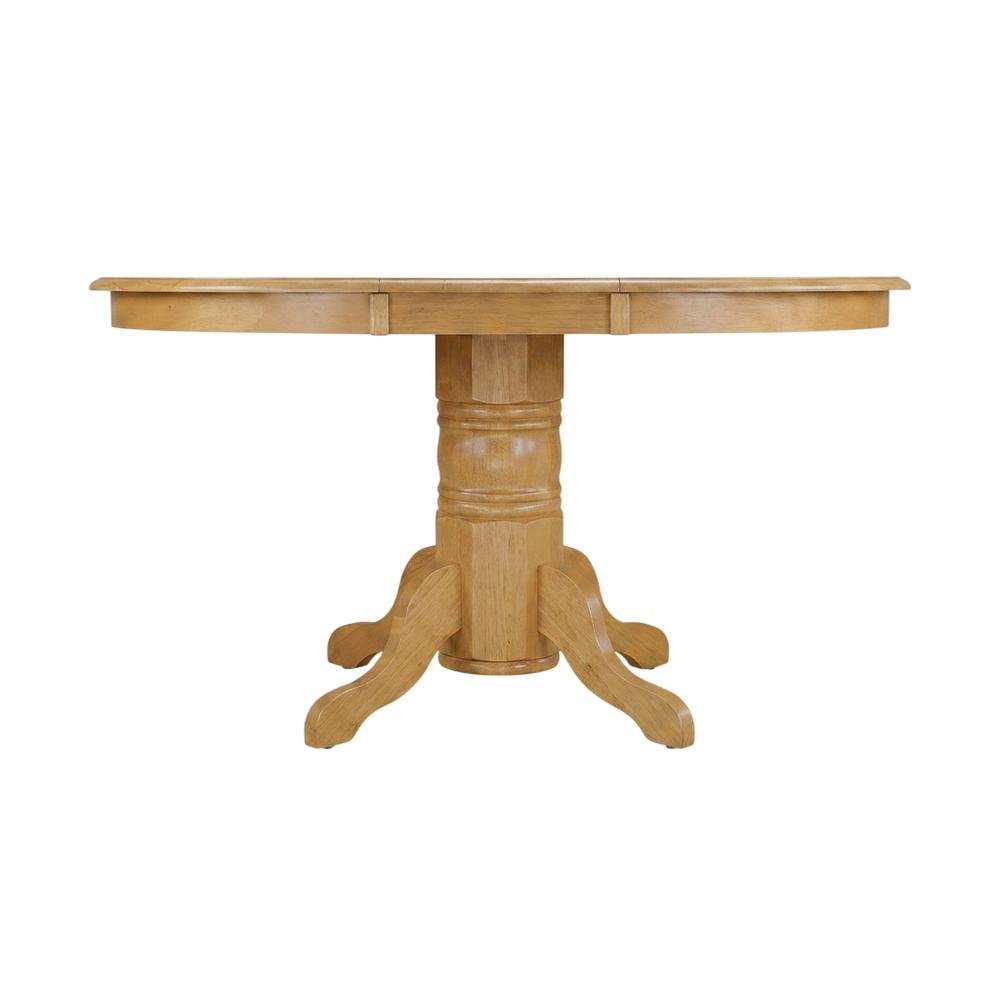 Solid Wood Dining Table & Chairs 5-Piece Set with Leaf
