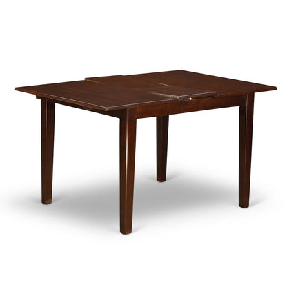 5 Piece Kitchen Table Set Contains a Rectangle Dining Table with Butterfly Leaf