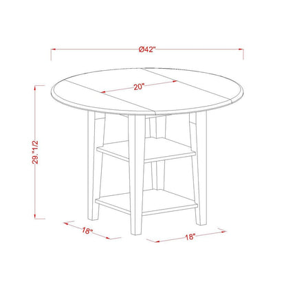 Dining Room Set Linen White, SUBR3-LWH-02