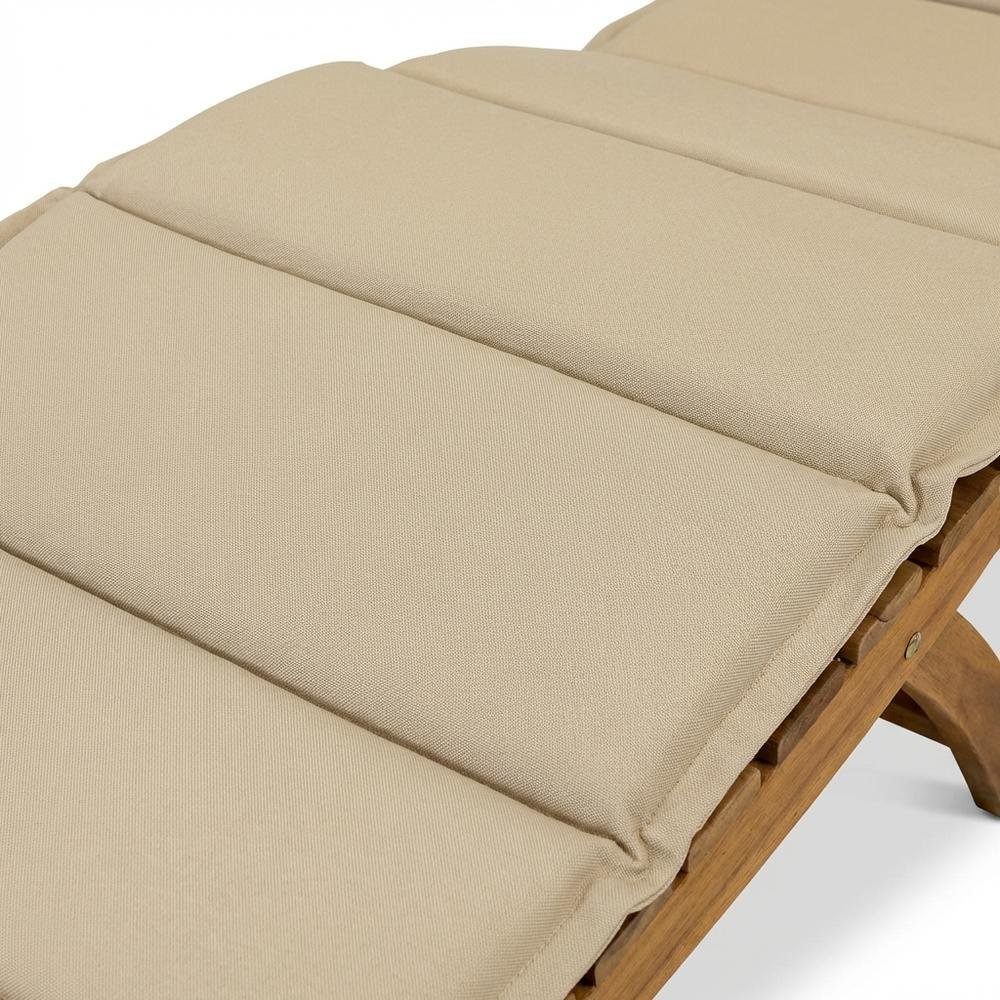 Oil-Treated Outdoor Lounge Chair with Weatherproof Wood and Comfortable Seating