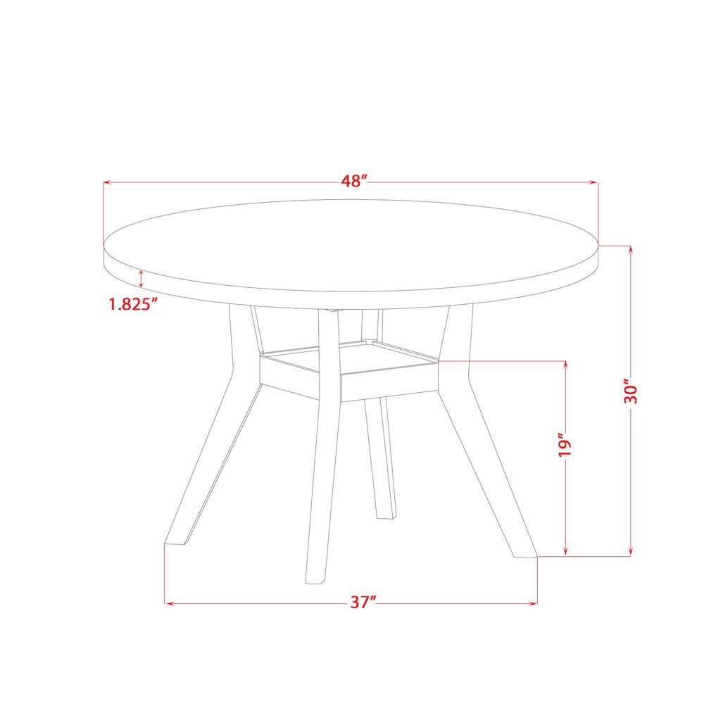 7 Piece Dining Table Set Contains 48" Round Table In Light Gray Color
