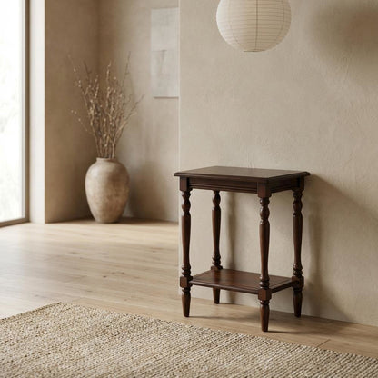 Mahogany, Storage Side Table, Open Shelf, Quality Build