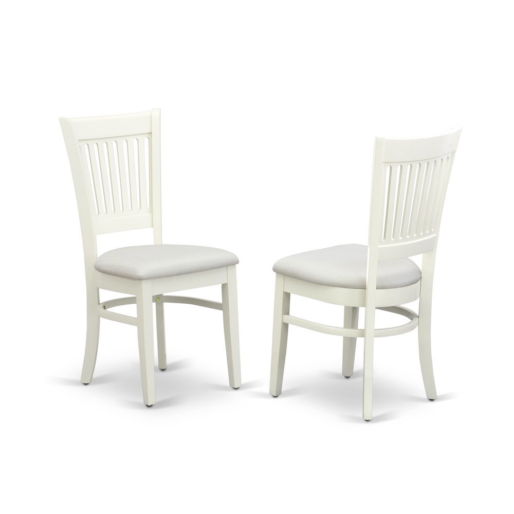 3-Piece Dinette Set, Drop Leaf Table, Linen White, 2 Chairs