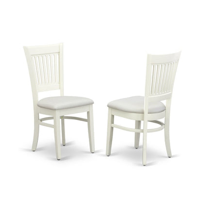 3-Piece Dinette Set, Drop Leaf Table, Linen White, 2 Chairs