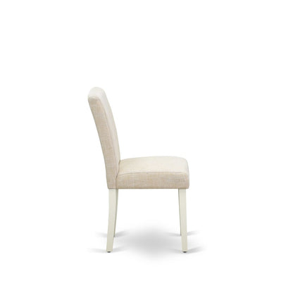 7-Piece Dining Table Set, Linen White