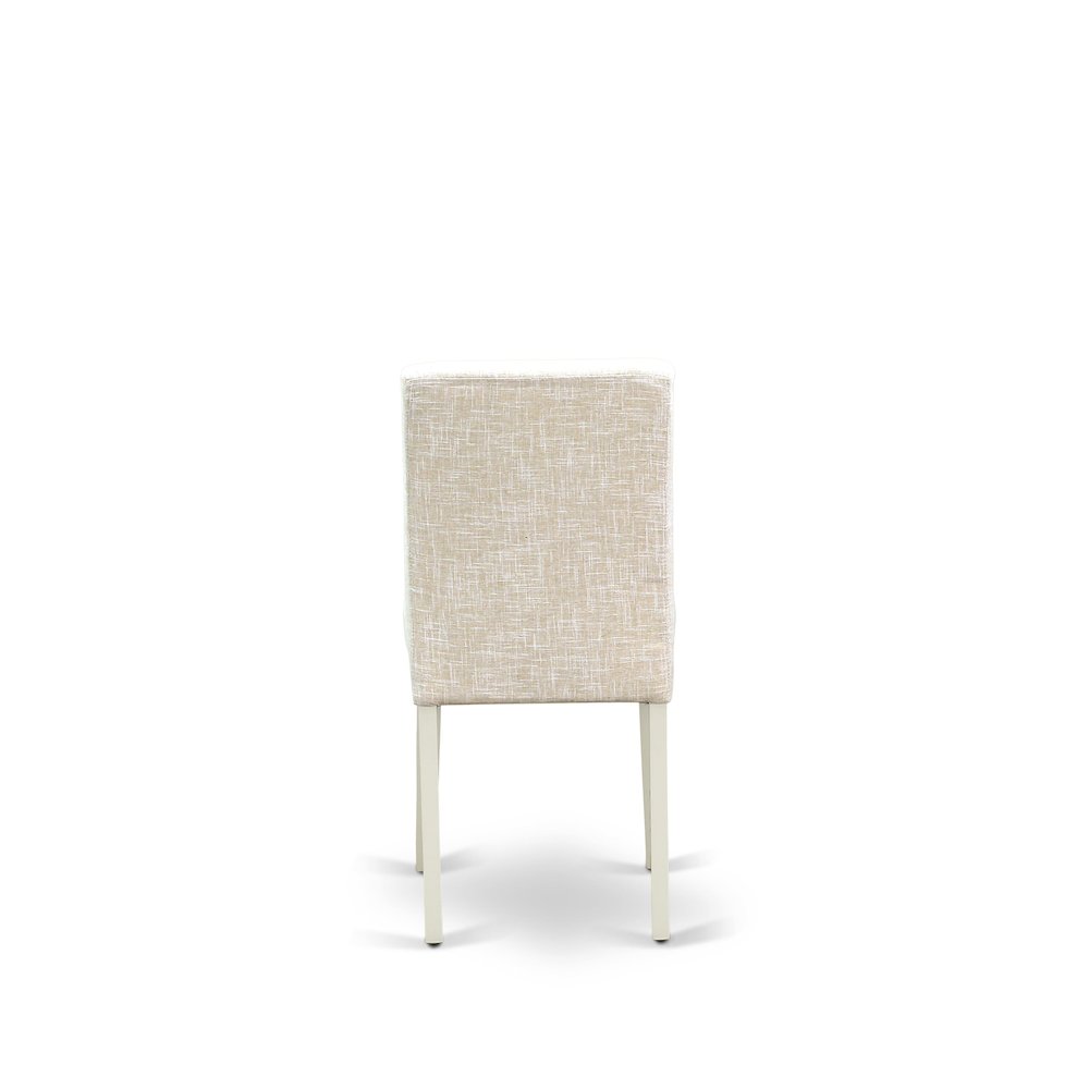 7-Piece Dining Table Set, Linen White