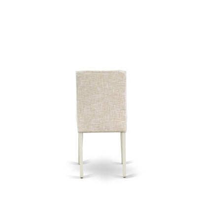 7-Piece Dining Table Set, Linen White