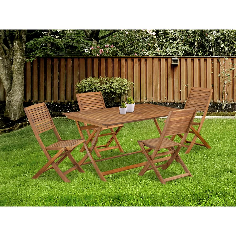 5 Piece Patio Garden Table Set