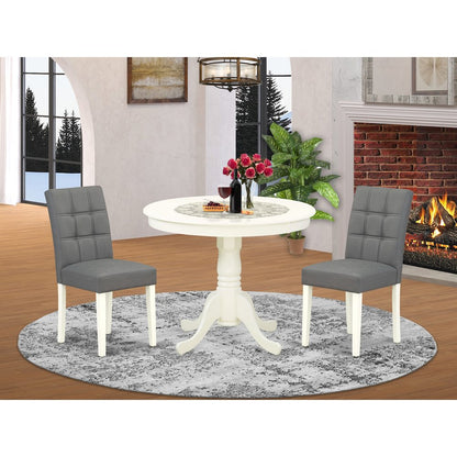 3 Piece Kitchen Table Set consists A Wooden Table