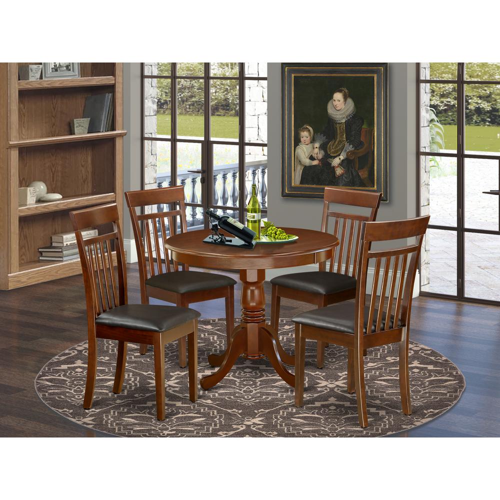 Dining Room Set Mahogany, ANCA5-MAH-LC