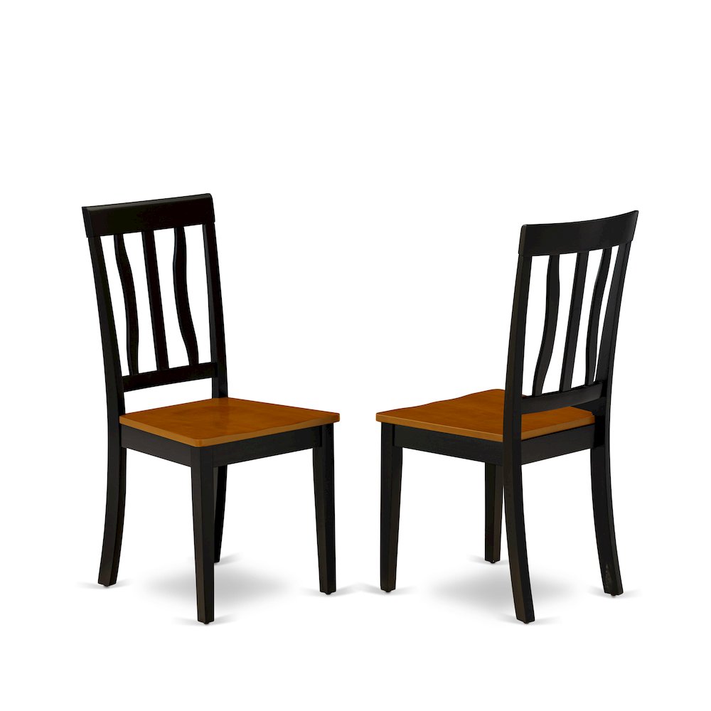 7-Piece Breakfast Room Set, Black & Cherry