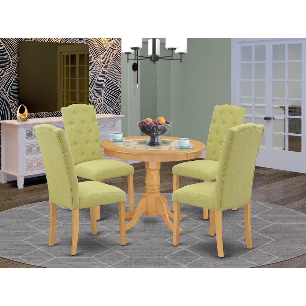 Dining Room Set Oak, ANCE5-OAK-07