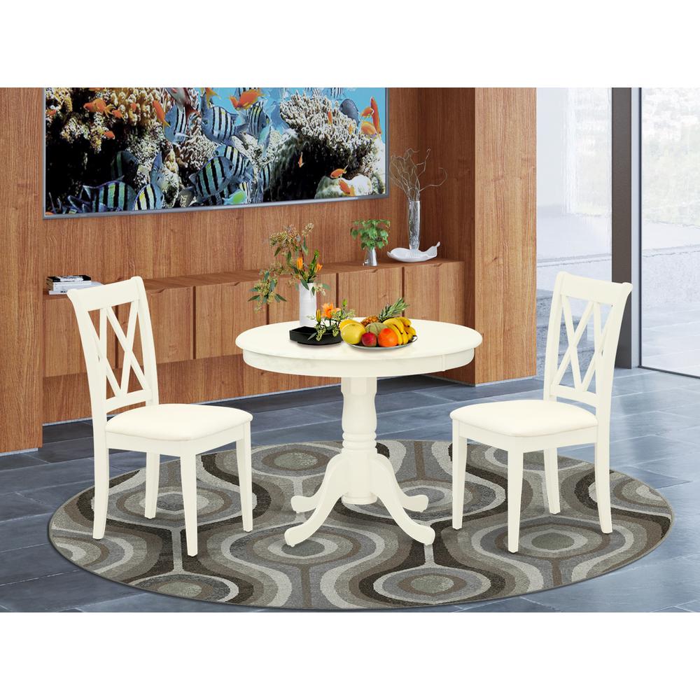 Dining Room Set Linen White, ANCL3-LWH-C