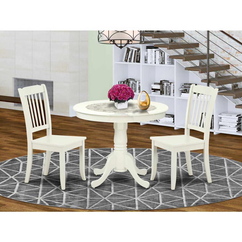Dining Room Set Linen White, ANDA3-LWH-W