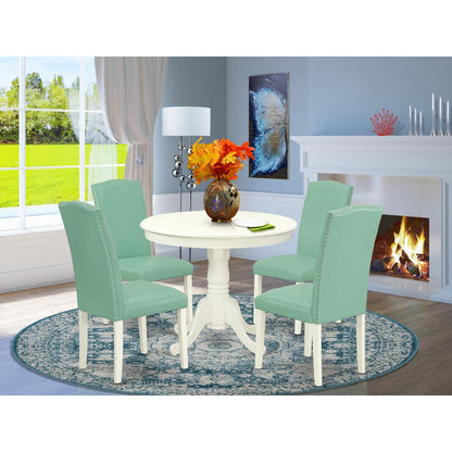 Dining Room Set Linen White, ANEN5-LWH-57