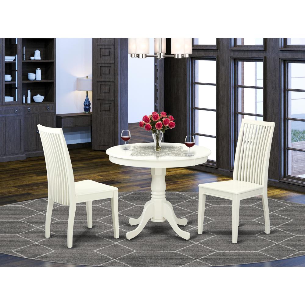 Dining Room Set Linen White, ANIP3-LWH-W