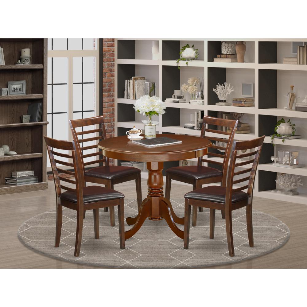 Dining Room Set Mahogany, ANML5-MAH-LC
