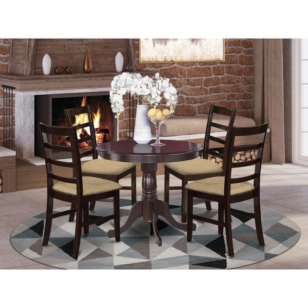 ANPF5-CAP-C 5 Pc Kitchen Table set-small Table plus 4 Kitchen Chairs