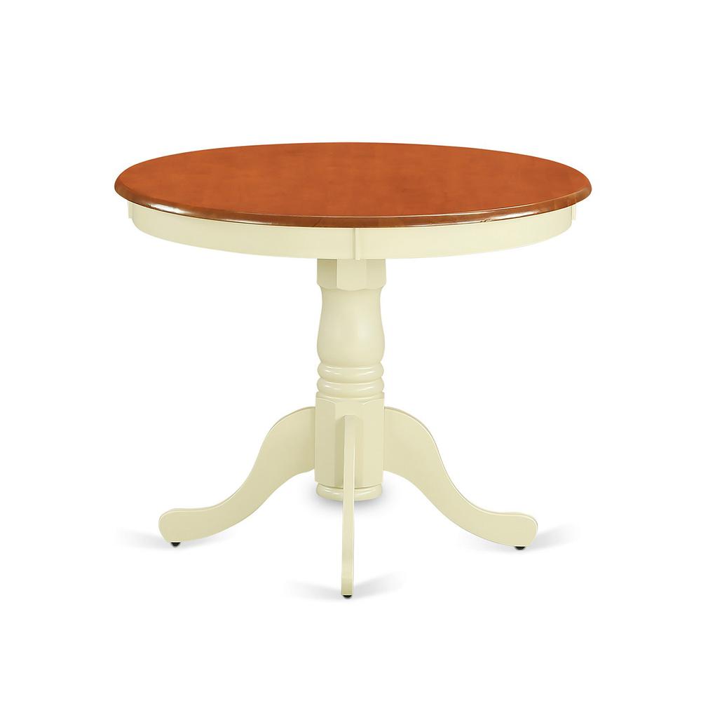 Antique  Table  36"  Round  with  Buttermilk  and  Cherry  Finish