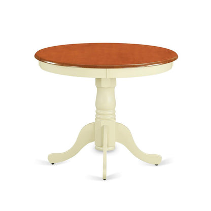 Antique  Table  36"  Round  with  Buttermilk  and  Cherry  Finish