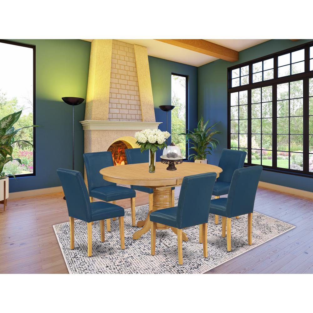 Dining Room Set Oak, AVAB7-OAK-55