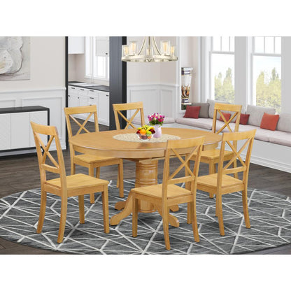 Dining Room Set Oak, AVBO7-OAK-W