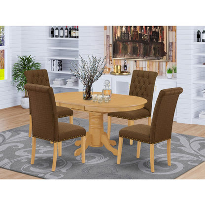 Dining Room Set Oak, AVBR5-OAK-18