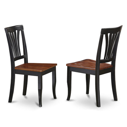 7-Piece Modern Dining Set, Black & Cherry