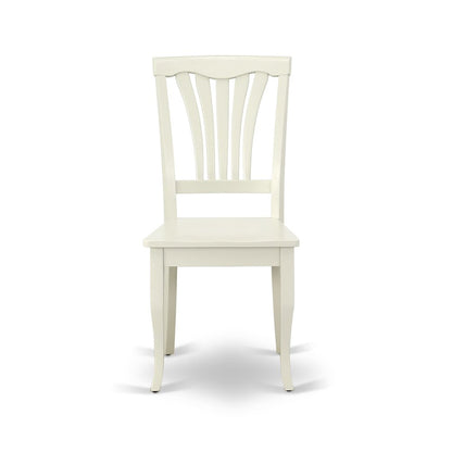 East West Furniture – 6-Pieces Kitchen Table Set - 1 Modern Rectangular Table and 4 wooden Dining Room Chairs with One Dining Bench – Linen White Finish