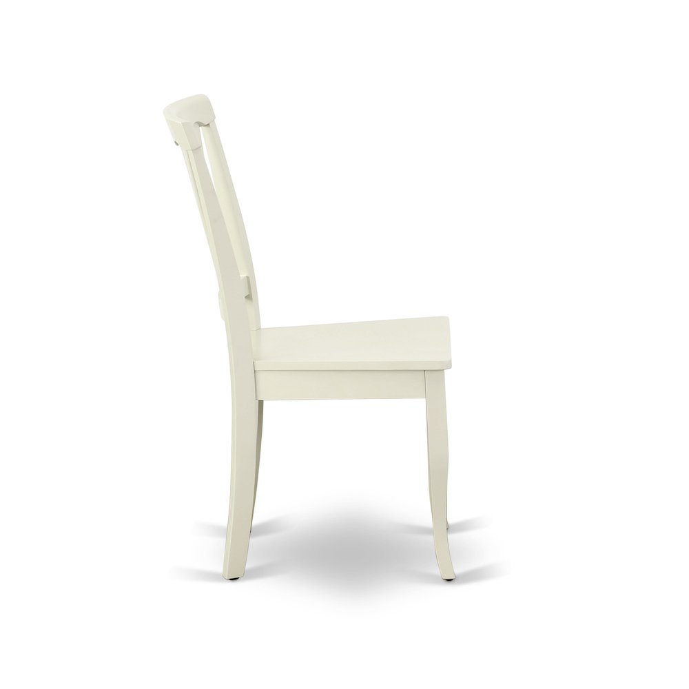 East West Furniture – 6-Pieces Kitchen Table Set - 1 Modern Rectangular Table and 4 wooden Dining Room Chairs with One Dining Bench – Linen White Finish