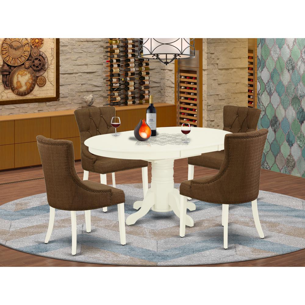 Dining Room Set Linen White, AVFR5-LWH-18