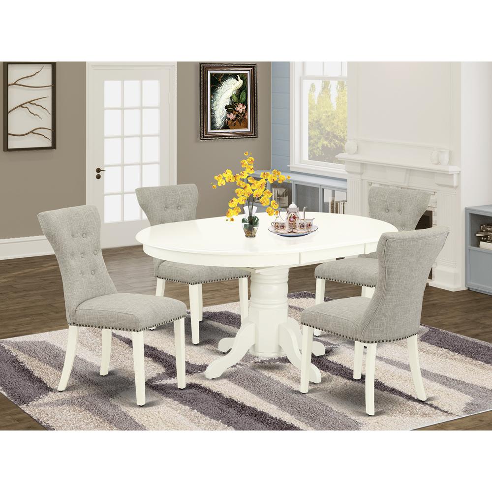 Dining Room Set Linen White, AVGA5-LWH-35